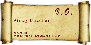 Virág Osszián névjegykártya
