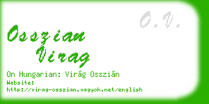 osszian virag business card