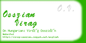 osszian virag business card
